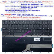 New for Dell 15-3000 15-5000 5547 3542 3543 3547 3548 3551 3552 5555 US Keyboard
