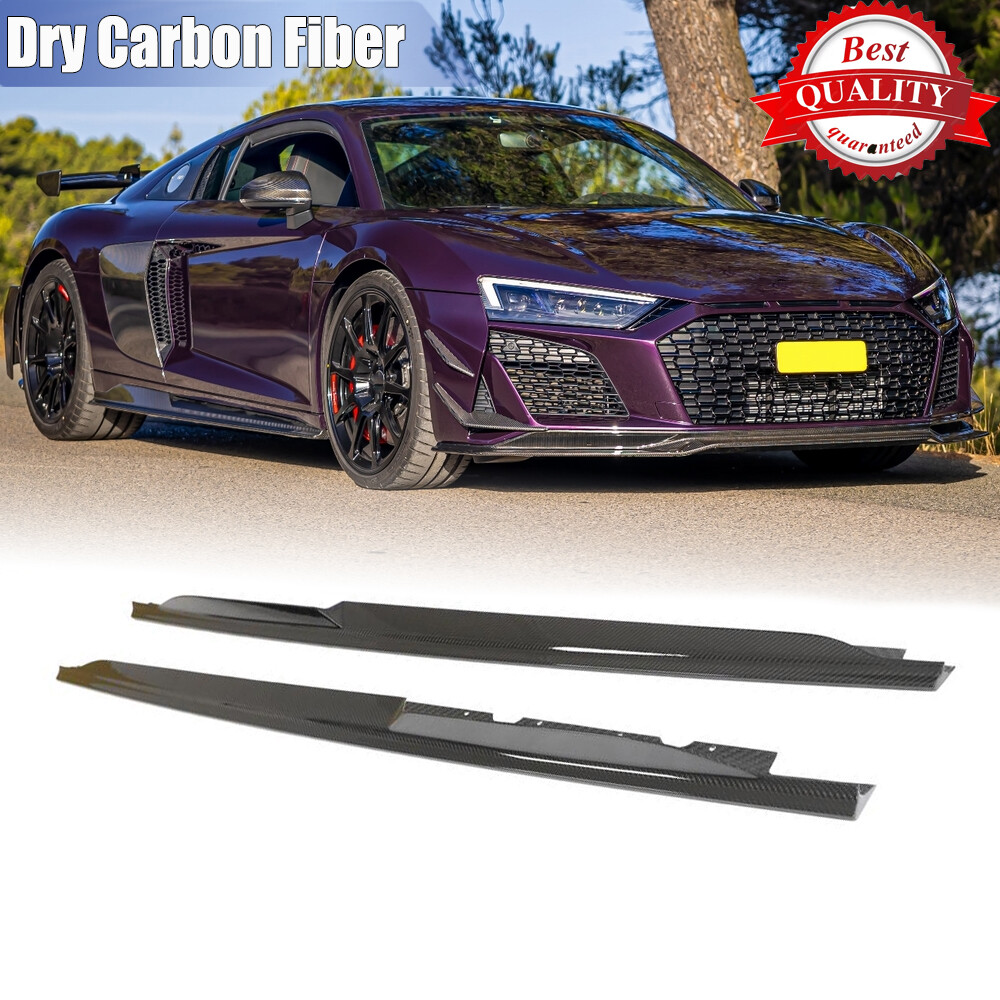 For Audi R8 GT V10 2020-2024 Dry Carbon Fiber Side Skirts