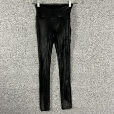 Spanx Women's Size Small Black High Waisted Faux Leather Leggings