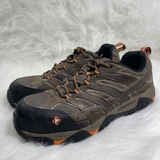 Merrell Men's Moab Vertex Vent Comp Toe Work Hiking Waterproof Brown Size 11.