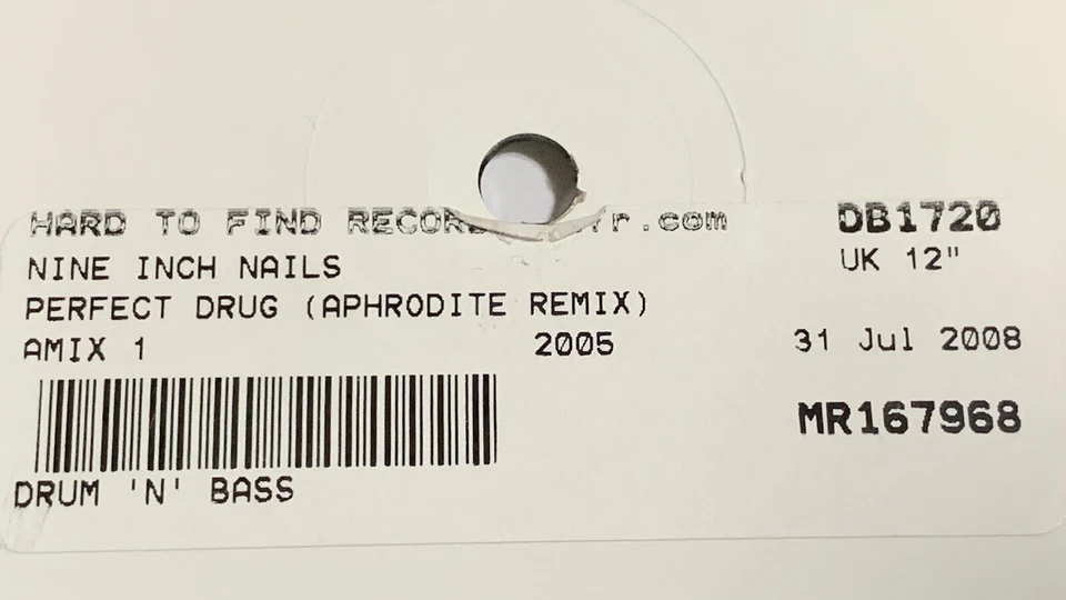 Nine Inch Nails Dub War Perfect Drug UK White Label Aphrodite Mix 12” Vinyl 2008 - Image 3 of 4