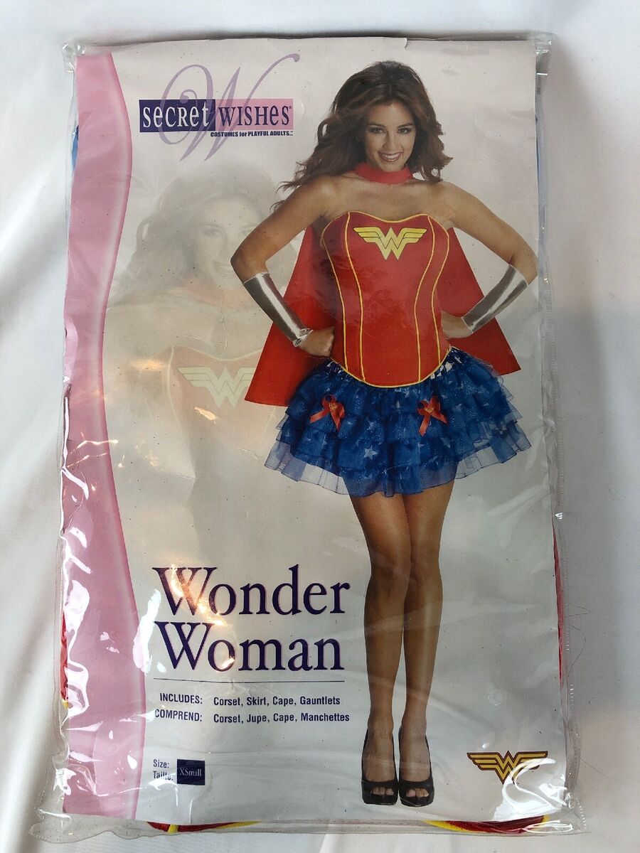  Rubie's Women's DC Comics Wonder Woman Corset Costume,  Red/White/Blue, Large : Clothing, Shoes & Jewelry