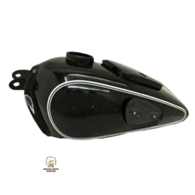 Fits BMW R71, Black Painted Petrol Tank with Knee Pad Plates
