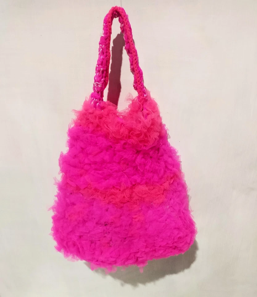 Bolso Hobo Mujer Fucsia Bolso de Mano Cartera Crochet Diseñador Cartera Bolso de Mano Foto 4 de 4