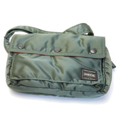 PORTER Yoshida TANKER ENVELOPE BAG sage green 622-26111 | eBay