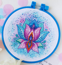 Flower of Happiness Counted Cross Stitch Kit on Canvas A Perfect Gift