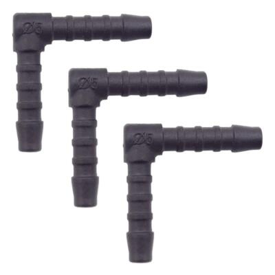 3 x YOU.S Schlauchverbinder Zwischenstück RGV Ø 5 mm 90° Winkel - L Form