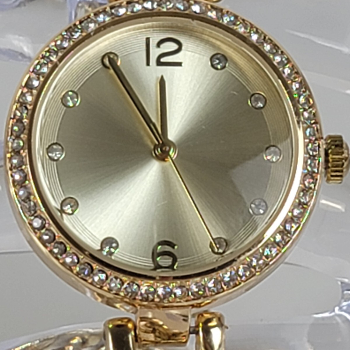 Gold-Tone Spiral Wrap Women\'s Watch with Crystal Accents Folio Women main image 4