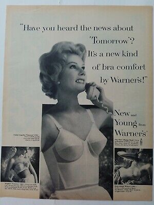 1960 Warners New and Young cotton Longline tomorrow women's bra ad