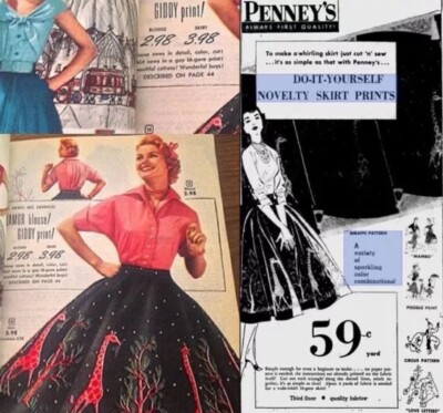 バックトゥザフューチャー サーキュラー スカート ヴィンテージ 50's 50s Vtg Giraffe Skirt *As Seen In BACK TO THE FUTURE 2* Novelty
