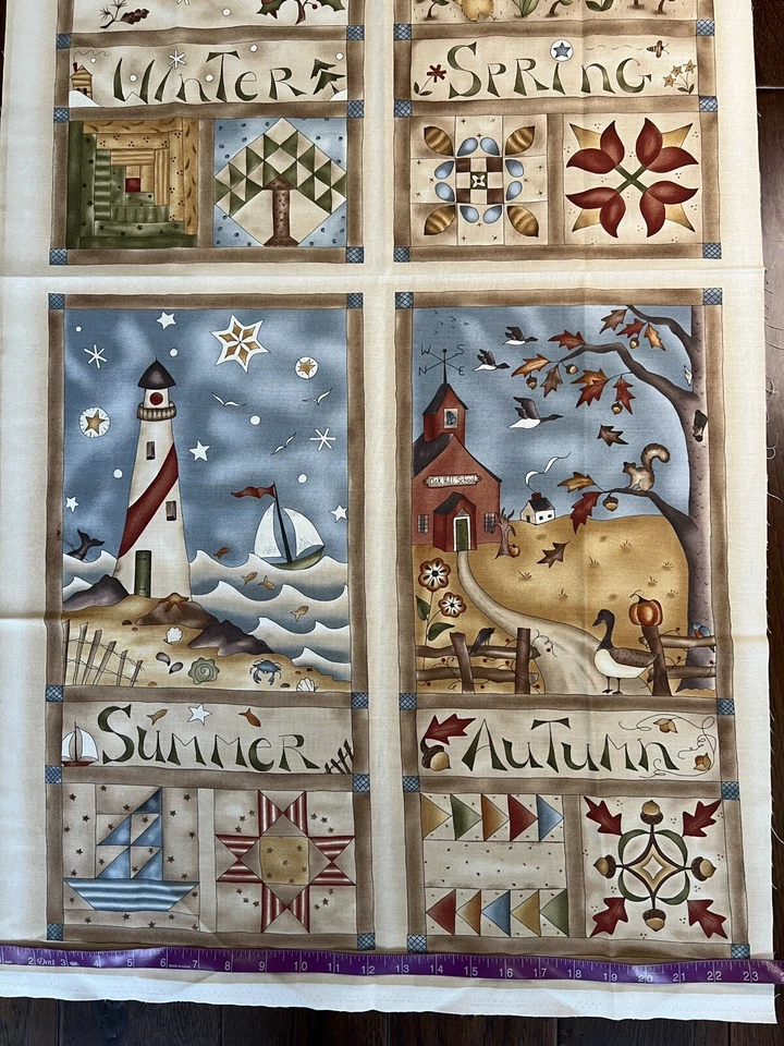 IT'S ELEMENTARY by Jacqueline Paton Red Rooster Panel 23”x44” Two Fat Quarters - Image 4 of 4