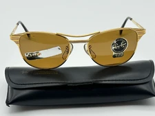 Ray Ban B&L USA Vintage 52mm Signet Chromax Gold Frames Rare Ireland NOS