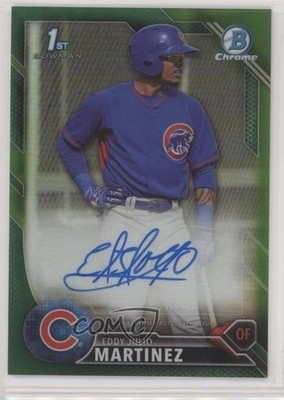 2016 Bowman Chrome Prospects Green Refractor 57/99 Eddy Julio Martinez Auto 00jz
