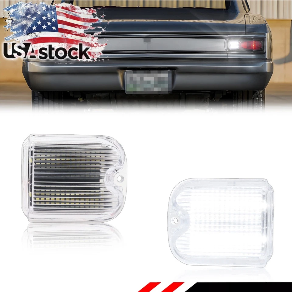 2X Clear White LED Backup Reverse Light Lenses For 1966 Chevy Chevelle & Malibu - Image 1 of 4