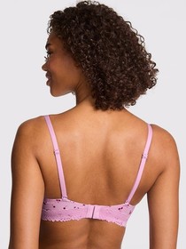 Victoria&rsquo;s Secret Bra Set Cherry Print Pink Hushed Lilac Lace Panty 36C / L