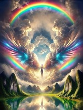 5D Diamond Painting Kits for Adults,Angel Landscape Diamond Art Kits for Adults