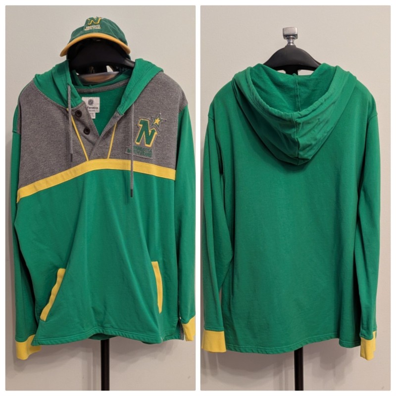 LOTof2: Fanatics XL Hoodie & Vintage Hockey Hat NHL 🏒 Minnesota North Stars 🔥 