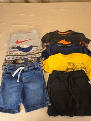 Boys Size 5 Clothing Lot 3 T-Shirts 2 Long Sleeve 1 Pants 1 Shorts