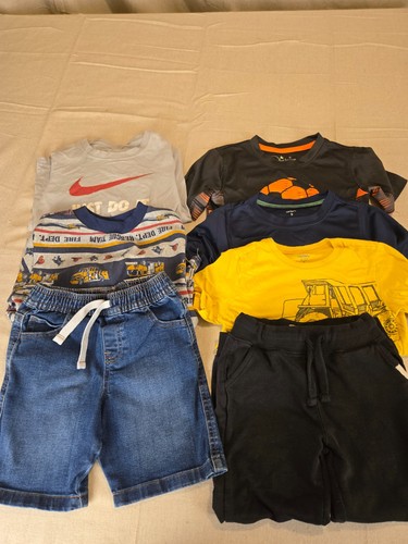 Boys Size 5 Clothing Lot 3 T-Shirts 2 Long Sleeve 1 Pants 1 Shorts