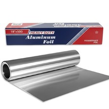 Heavy Duty Aluminum Foil Roll 18 x 500 Feet Commercial Grade Food Wrap