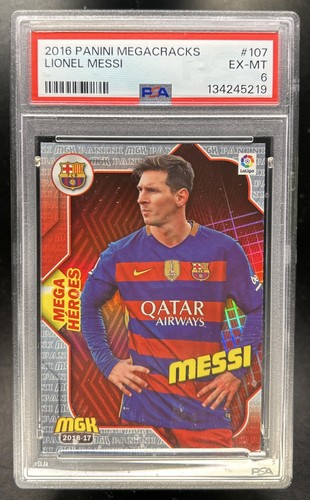 2016-17 Panini Megacracks Lionel Messi Mega Heroes #107 Argentina PSA 6