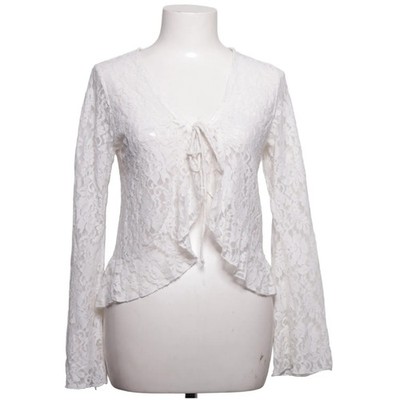 Jon&Anna, Strickjacke, Damen, Größe: M, Weiß, Blumen, Spitze #jtz