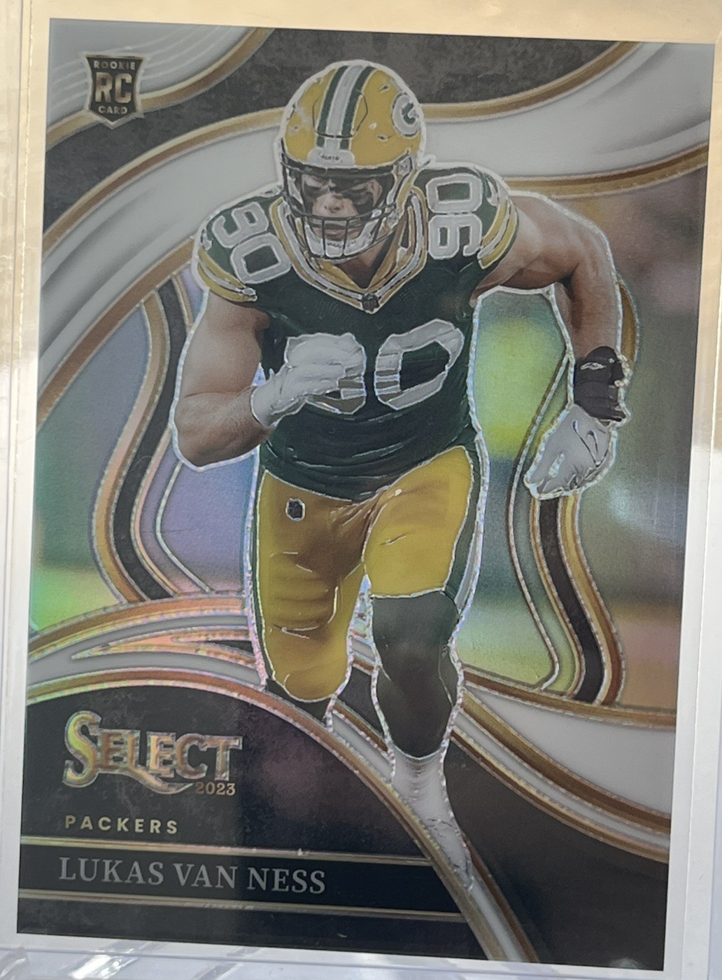 2023 Panini Select Lukas Van Ness Rookie Club Level White Prizm /35 PACKERS 239