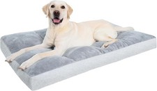 Washable Dog Bed for Large Dog, XL Crate Bed Plush Pet Kennel Pad with Non-Slip