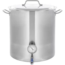 CONCORD S5548S-BK Stainless Steel Home Brew Kettle Set, 120 Quart/ 30 Gal