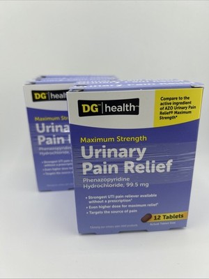 DG Urinary Pain Relief Fast Acting UTI Relief Bladder Tablets 72 Total