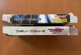 Konami Gradius & Gradius II Famicom Set boxed used, tested, anime style