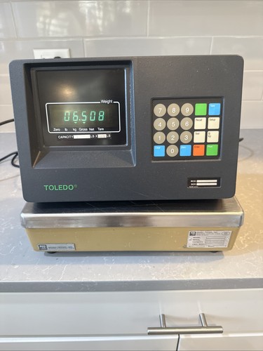 Toledo Scale 8142 Digital Indicator w/ Weigh-Tronix NCI 3222 Platform 50 KG
