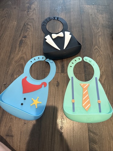 Make My Day Silicone Crumb Catcher Bib Excellent Set Of Three
