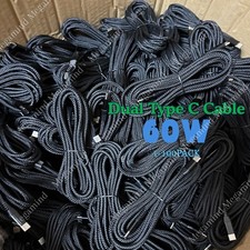 60W USB C to C Cable Fast Charge PD Cord 10FT For iPhone15 16 ProMax Samsung Lot