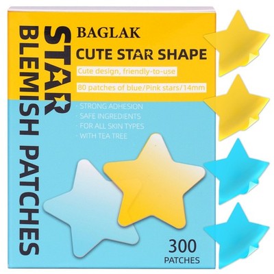 BAGLAK Star Pimple Patches - 300 Hydrocolloid 300 Count (Pack of 1)