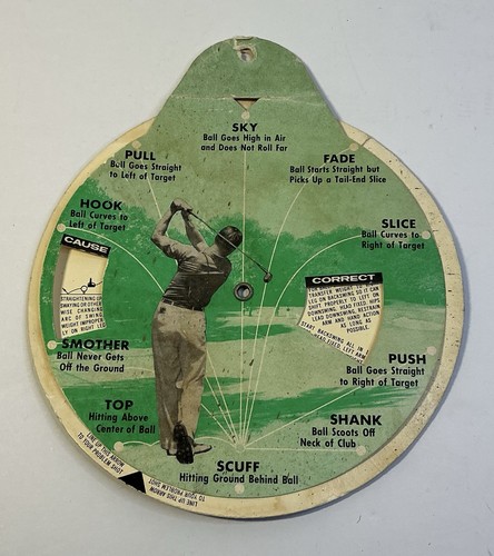 1962 Choice Items Industries Golf Dial Your Problem Made In USA “Ask The Pro”