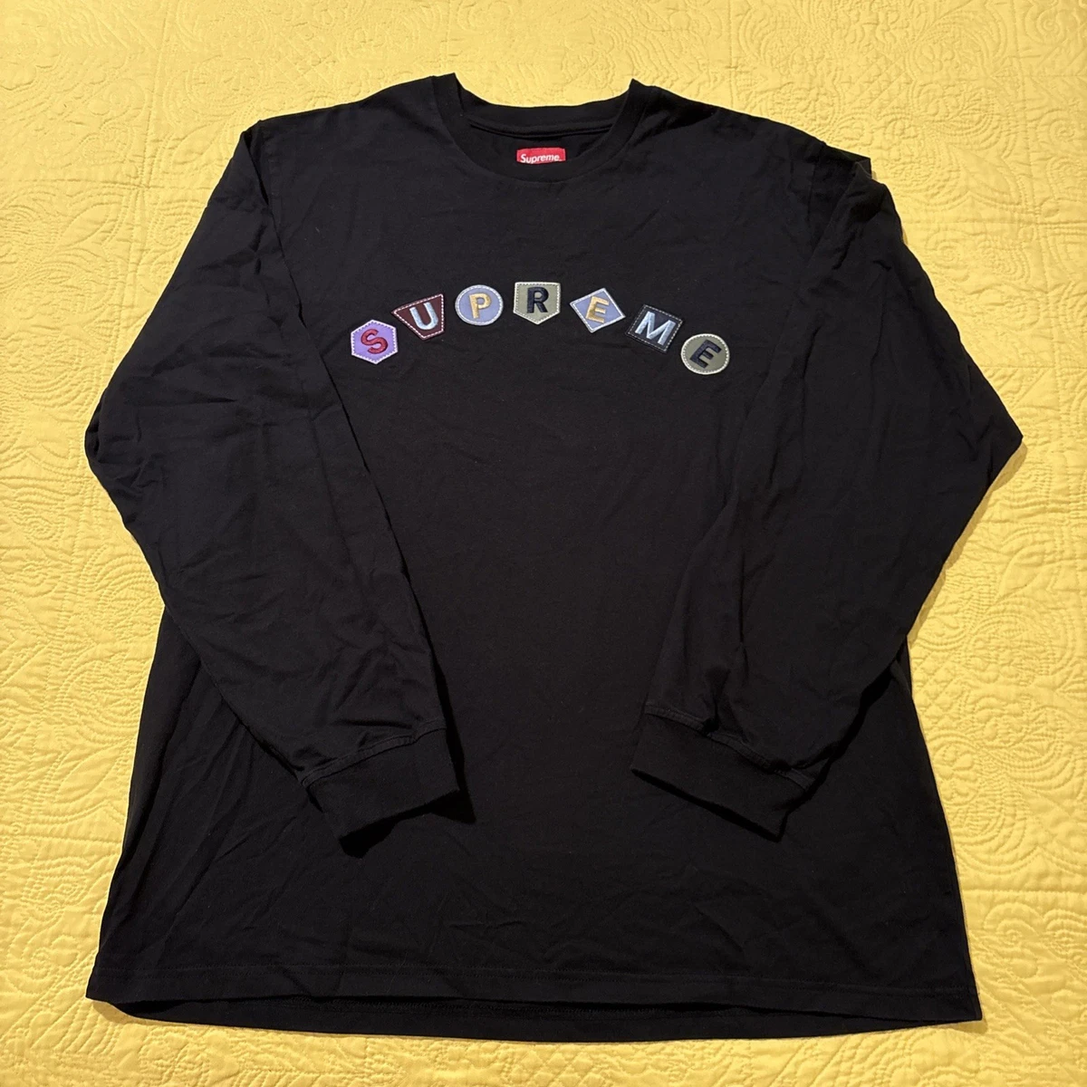 Supreme ブラック 長袖カットソー XL Supreme Long Sleeve Solid T-Shirts for Men for sale | eBay