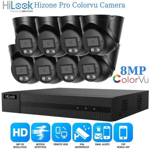 HIKVISION 8MP CCTV CAMERA 4K DVR SYSTEM COLORVU NIGHTVISION CAMERA SYSTEM KIT UK - Picture 1 of 31