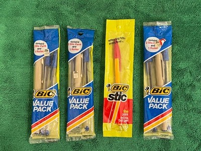 Vintage Bic Stic and Roller Combos, Value Pack, 1983 and 1986 NIP