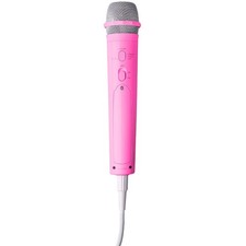 Singing Machine SMM-225 Unidirectional Wired Karaoke Microphone LED Pink - Refur