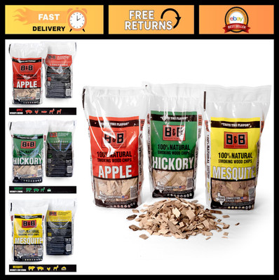 BBQ Wood Chips Bundle - Apple, Mesquite & Hickory for Smoker & Grill, 180 Cu. in