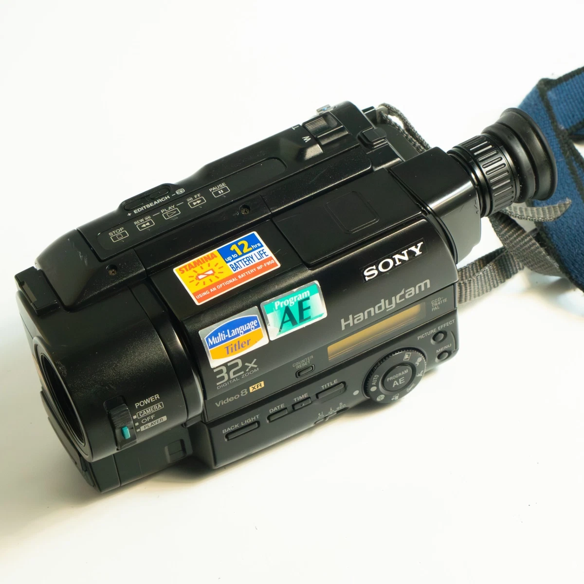 Videocámara Sony CCD-TR411E Video8 XR Handycam PAL probada con cargador de 2 baterías