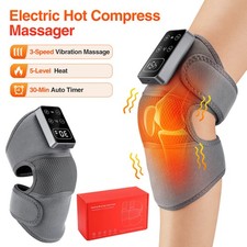 Cordless Knee Massager for Pain Relief with 3 Vibration Modes, 5 Heating Levels