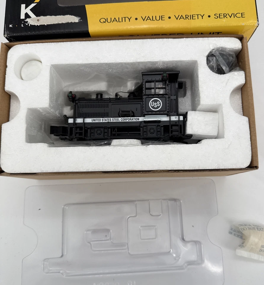 New K-line Diecast O Gauge K2630-14 U.S Steel Co USS Plymouth Switcher Smoking  - Image 3 of 4