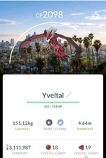 #0717 Yveltal [Los Angeles Hintergrund] Pokémon Go [30 Tage Handel]