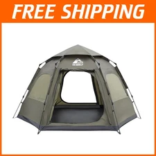 Instant Pop-Up 4-Person Waterproof Camping Tent - Easy Setup & Comforting Design