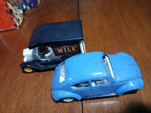 Tonka Volkswagen Bug Beetle 1960's Blue Pressed Steel Toy Car Model T