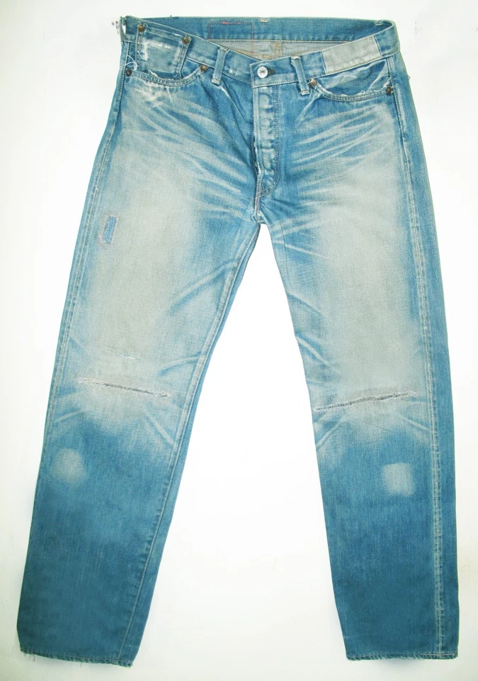 LO ÚLTIMO DE COLECCIÓN 1955 REPRO LVC Hombres LEVI'S 501 BIG E RIBETE JP Jeans 36 x36 (ajuste 35x34) Foto 2 de 4
