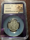 lot of 3 Graded coins  Graded Barber Quarter 1915 NGC Lot Us Quarter 1965 MS67