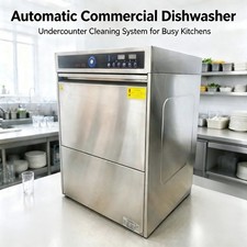 220V Commercial Dishwasher for Hotels Cafeterias & Restaurants 30 Baskets/Hour